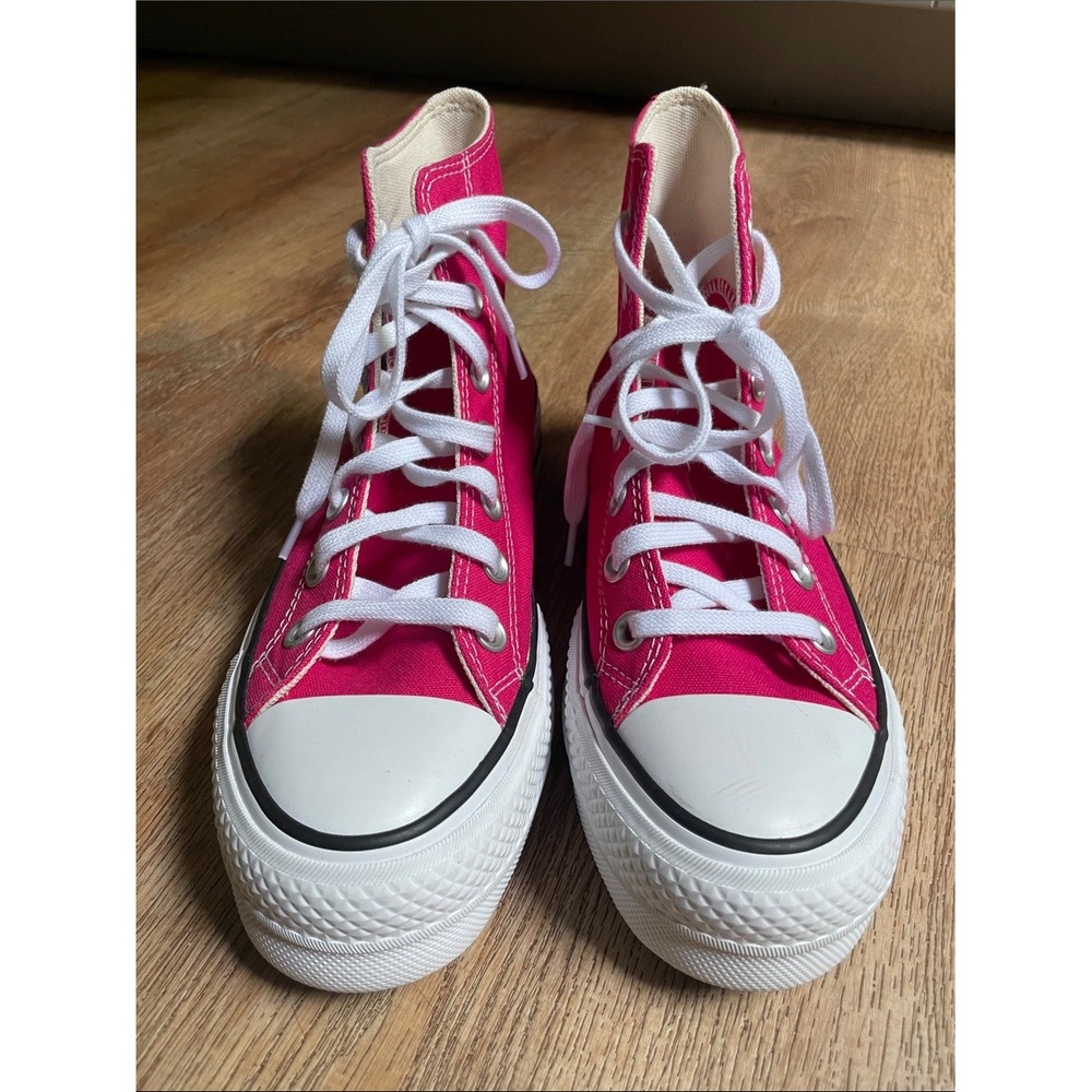 Converse Chuck Taylor All Star Lift Hi Canvas Platform Pink Women 6 Sneakers - Picture 3 of 10